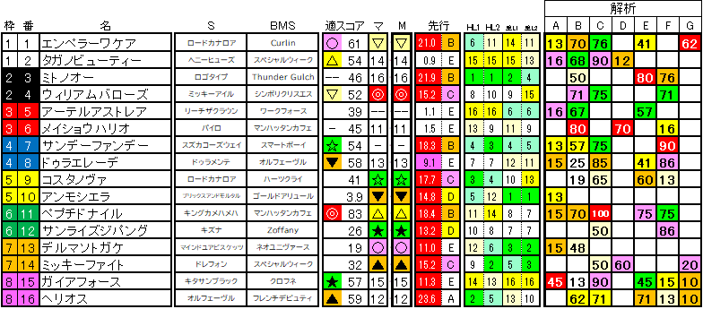 2025　フェブラリーＳ　ラップ適性